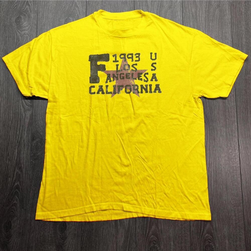 Yellow Fau 90S Los Angeles California Graphic Tee